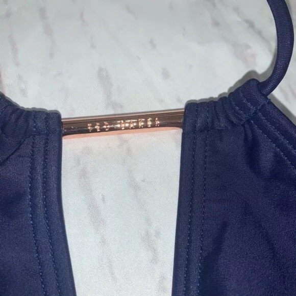 Ted Baker London Pikaa Halter One Piece Swim in Navy Blue 6 - Picture 4 of 6